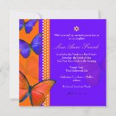Invitation PixDezines rétro Papillon, Bat mitzvah (Dos)