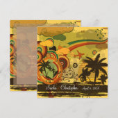 Invitation PixDezines Rétro Surfeurs, événements de destinati (Devant / Derrière)