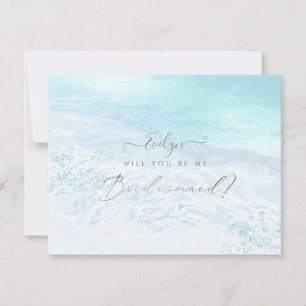 Invitation PixDezines Rivage Aquarelle Sois ma demoiselle d'h