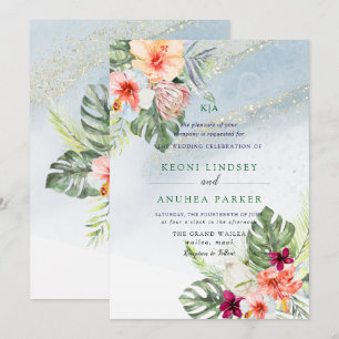 Invitation PixDezines Rivage Paradis Tropical Botanique 