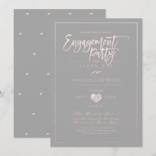 Invitation PixDezines rose blush+DIY couleur/Partie de fiança