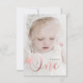 Invitation PixDezines Rose Gold Pink Butterflies Aquarelle (Devant)