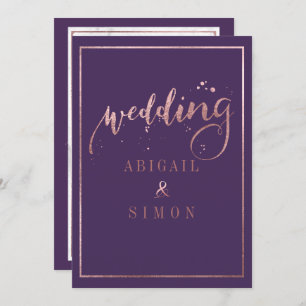 Invitation PixDezines Rose Gold Script/DO-IT-YOURSELF couleur