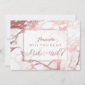 Invitation PixDezines Rose Gold Serez-Vous Ma Femme D'Accueil (Devant)