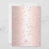 Invitation PixDezines Rose Gold Stars Quinceanera (Dos)