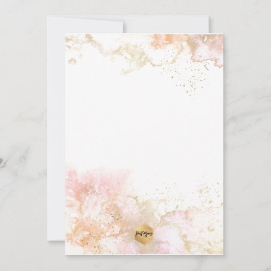 Invitation PixDezines Rose H2 Christening+1er Anniversaire In (Dos)