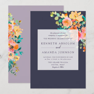 Invitation PixDezines Roses de Patel à l'aquarelle