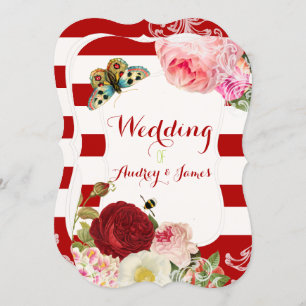 Invitation PixDezines roses/pivoines/primrose vintages