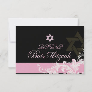 Invitation PixDezines roses rsvp/Bat mitzvah