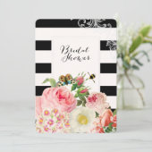 Invitation PixDezines roses vintages/douche nuptiale/ (Debout devant)