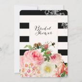 Invitation PixDezines roses vintages/douche nuptiale/ (Devant)