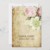 Invitation PixDezines roses vintages/parchemin (Devant)