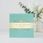 Invitation PixDezines Rossi Damask/DO-IT-YOURSELF couleur arr (Debout devant)