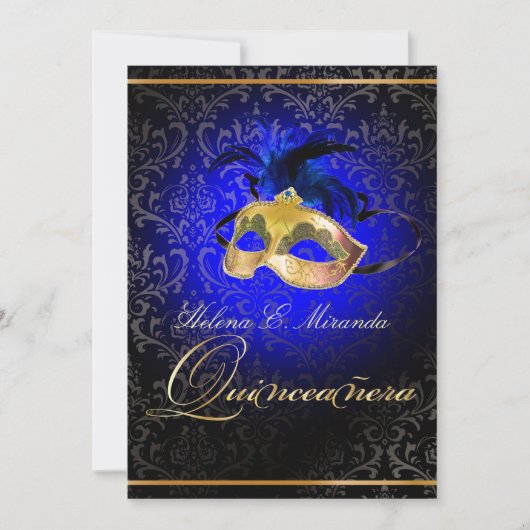 Invitation PixDezines Rossi Damask/Masquerade/DO-IT-YOURSELF/ (Devant)