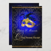 Invitation PixDezines Rossi Damask/Masquerade/DO-IT-YOURSELF/ (Devant / Derrière)