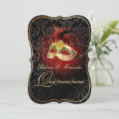 Invitation PixDezines Rossi Damask/Masquerade/do-it-yourself/ (Debout devant)