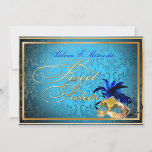 Invitation PixDezines Rossi Sweet 16 Mascarade/DIY couleur !!