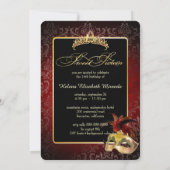 Invitation PixDezines Rossi Sweet 16 Masquerade/do-it-yoursel (Dos)