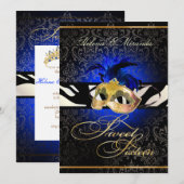 Invitation PixDezines Rossi Sweet 16 Masquerade/DO-IT-YOURSEL (Devant / Derrière)