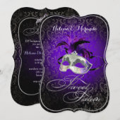 Invitation PixDezines Rossi Sweet 16 Masquerade/DO-IT-YOURSEL (Devant / Derrière)