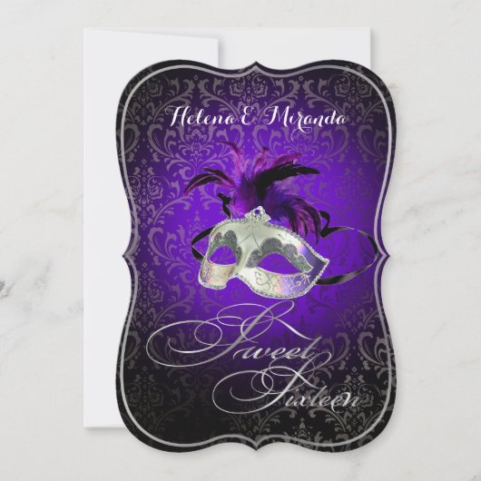 Invitation PixDezines Rossi Sweet 16 Masquerade/DO-IT-YOURSEL (Devant)