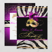 Invitation PixDezines Rossi Sweet 16 Masquerade/DO-IT-YOURSEL (Devant / Derrière)