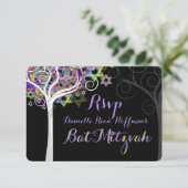 Invitation PixDezines rsvp arbre de vie Bat mitzvah (Debout devant)