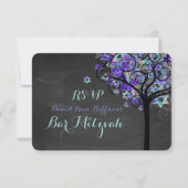 Invitation PixDezines rsvp arbre de vie Bat mitzvah (Devant)