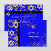 Invitation PixDezines rsvp, Barre Mitzvah/do-it-yourself coul (Devant / Derrière)