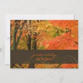 Invitation PixDezines rsvp dans les bois/automne/do-it-yourse (Devant)