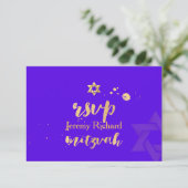 Invitation PixDezines rsvp do-it-yourself couleur, Bar Mitzva (Debout devant)