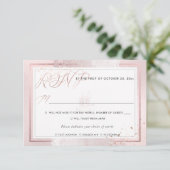 Invitation PixDezines RSVP Double Bonheur, Rose Pâle (Debout devant)