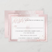 Invitation PixDezines RSVP Double Bonheur, Rose Pâle (Devant / Derrière)