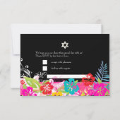 Invitation PixDezines rsvp hibiscus/Bat mitzvah (Dos)