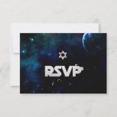 Invitation PixDezines RSVP Midnight Sky Bar Mitzvah ✡ (Devant)