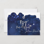 Invitation PixDezines RSVP Midnight Sky Bar Mitzvah ✡ (Devant)