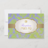 Invitation PixDezines rsvp natasha damask/Bat mitzvah (Devant)
