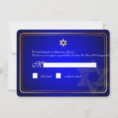 Invitation PixDezines rsvp Star, Bar Mitzvah/royal bleu+or (Dos)