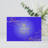 Invitation PixDezines rsvp Star of David, Bar Mitzvah/blue (Debout devant)