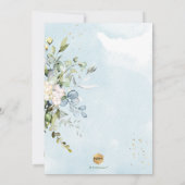 Invitation PixDezines Rustic Watercolor Eucalyptus Baptism (Dos)