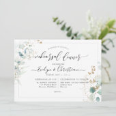 Invitation PixDezines Rustique Aquarelle Gum Eucalyptus Invit (Debout devant)