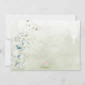 Invitation PixDezines Rustique Aquarelle Gum Eucalyptus Invit (Dos)