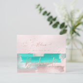 Invitation PixDezines Sage Blush+Aqua Will You .. Bridesmaid (Debout devant)