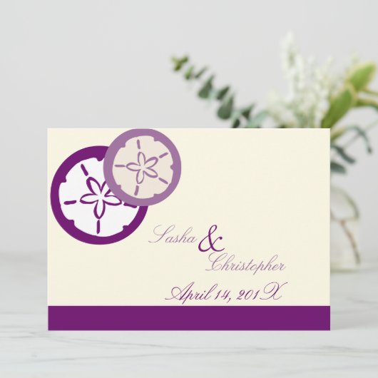 Invitation PixDezines Sand Dollar Starfish/DO-IT-YOURSELF Col (Debout devant)