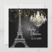 Invitation PixDezines SILVER EIFFEL+LUSTRE CRYSTAL (Devant)
