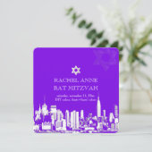Invitation PixDezines skyline/bat mitzvah NYC (Debout devant)