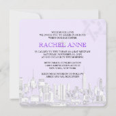 Invitation PixDezines skyline/bat mitzvah NYC (Dos)