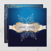 Invitation PixDezines Snowflakes, Événements d'hiver (Devant / Derrière)