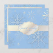 Invitation PixDezines Snowflakes, Mariage d'hiver/DO-IT-YOURS (Devant / Derrière)