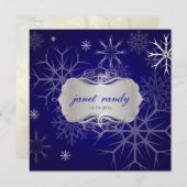 Invitation PixDezines SNOWFLAKES/MARIAGE D'HIVER/DO-IT-YOURSE (Devant / Derrière)